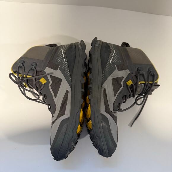 Altra Men's Lone Peak All Weather Sneaker Boots Ankle Trail Hike Grey Yellow 7 - Picture 8 of 9
